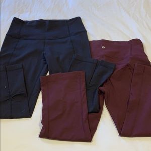 2 pairs lululemon crops